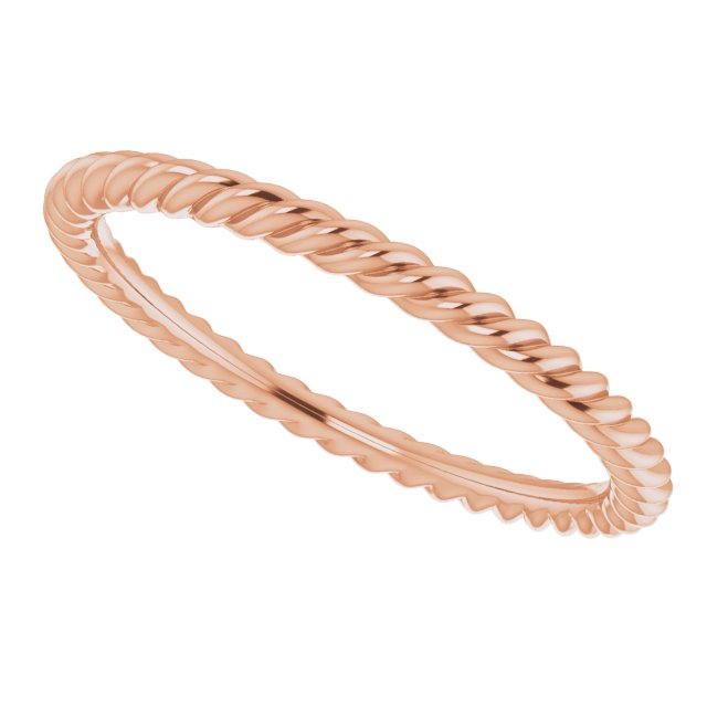 Skinny Rope Solid Gold Ring