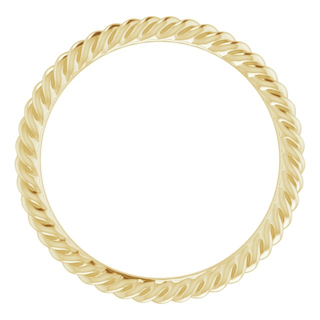Skinny Rope Solid Gold Ring