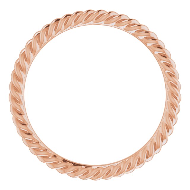 Skinny Rope Solid Gold Ring