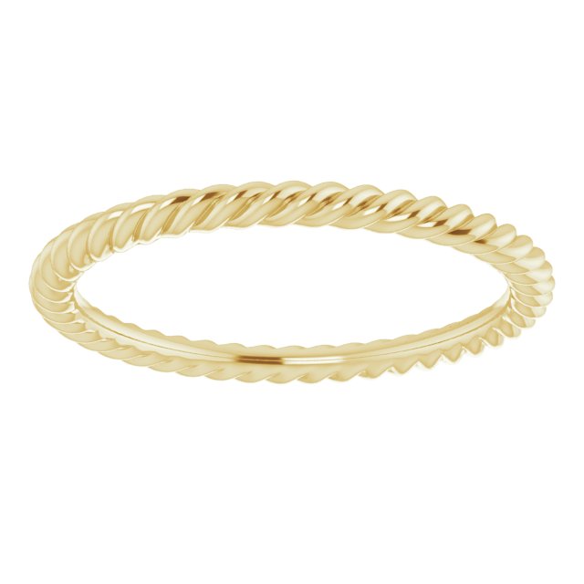 Skinny Rope Solid Gold Ring