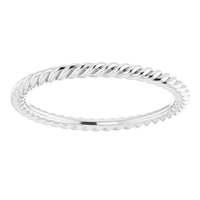 Skinny Rope Solid Gold Ring