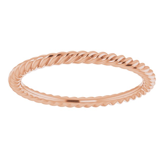 Skinny Rope Solid Gold Ring