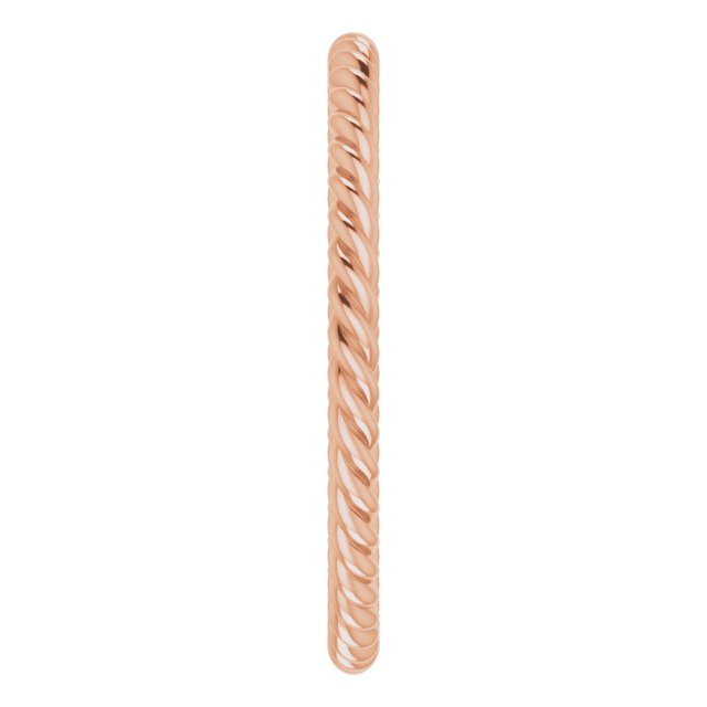 Skinny Rope Solid Gold Ring