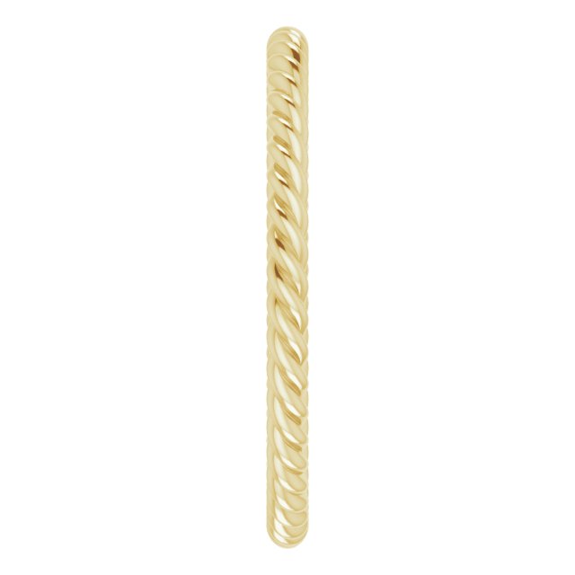 Skinny Rope Solid Gold Ring