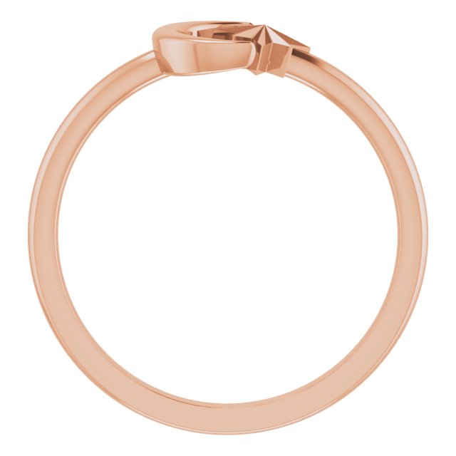 Crescent Moon + Star Open Ring