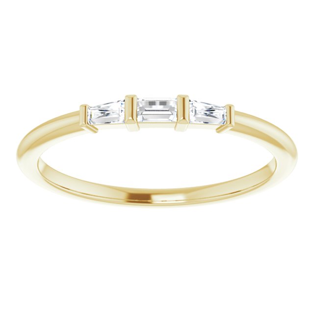 Diamond Three-Stone Stackable Ring