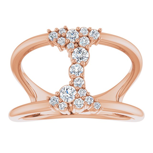 Negative Space Diamond Cluster Ring