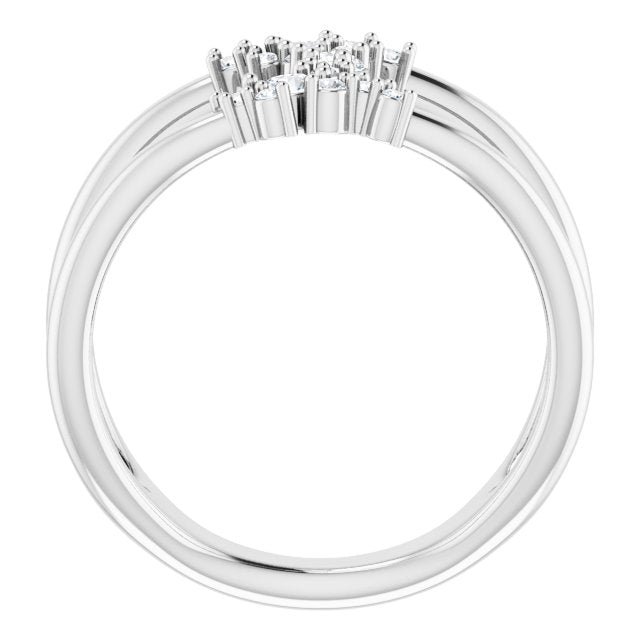 Negative Space Diamond Cluster Ring