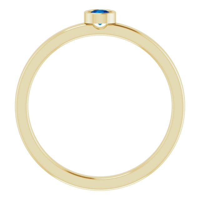 September Birthstone Natural Sapphire Gold Ring