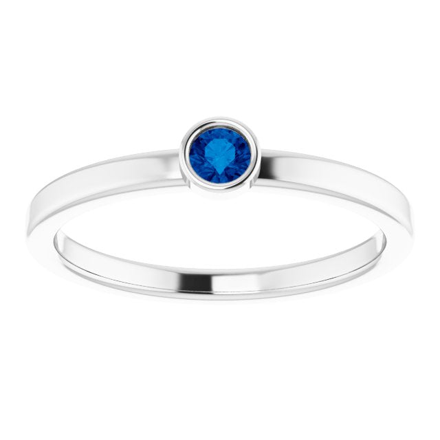 September Birthstone Natural Sapphire Gold Ring