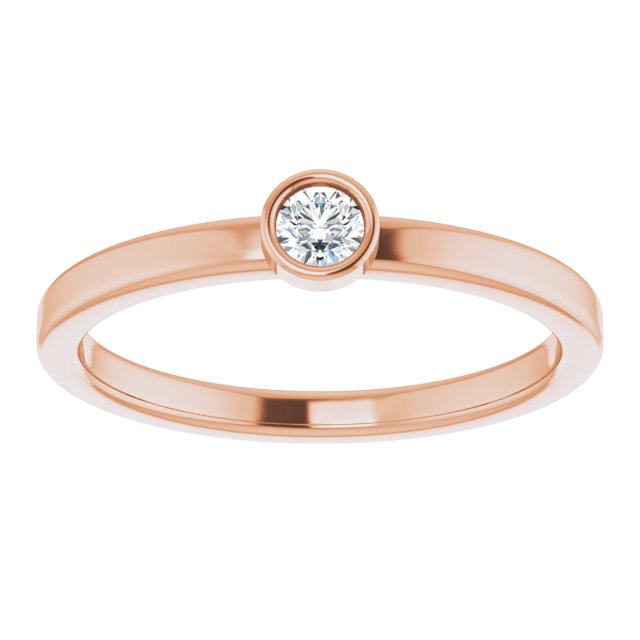August Birthstone White Diamond Ring