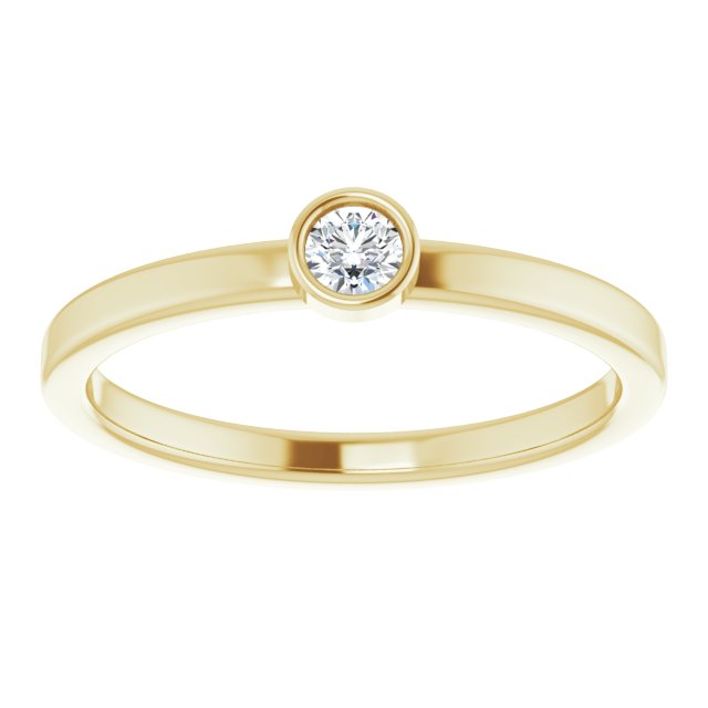 August Birthstone White Diamond Ring