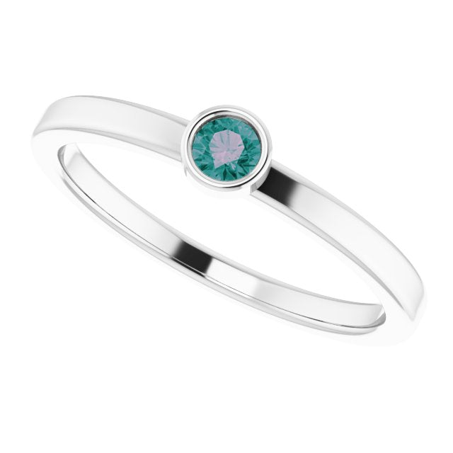 June Birthstone Natural Alexandrite Ring