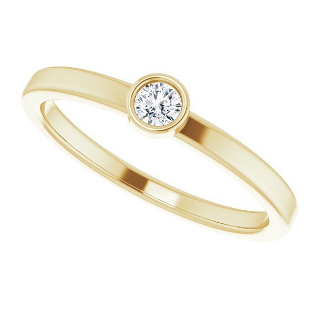 April Birthstone Natural White Sapphire Ring