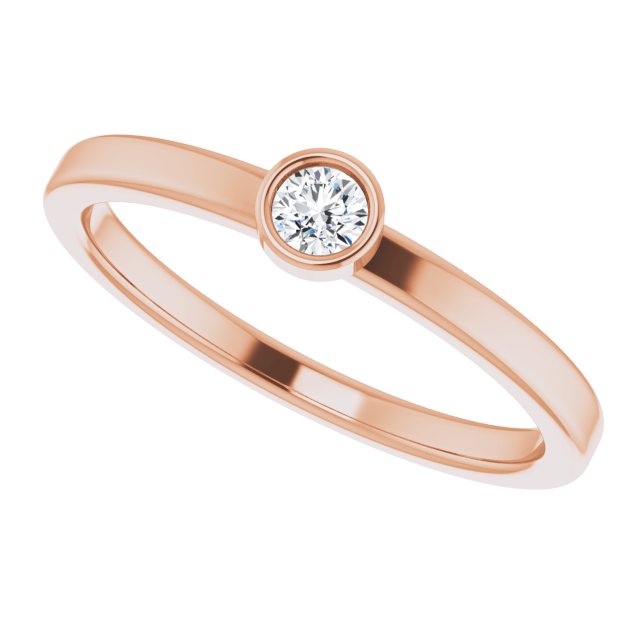 August Birthstone White Diamond Ring