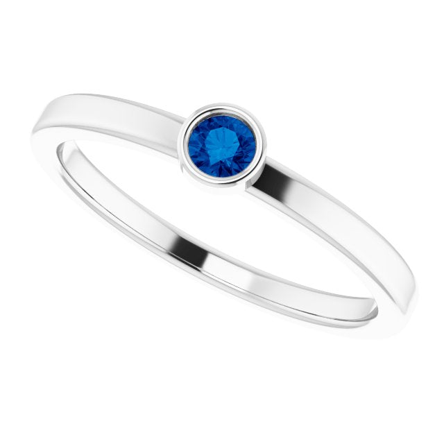 September Birthstone Natural Sapphire Gold Ring