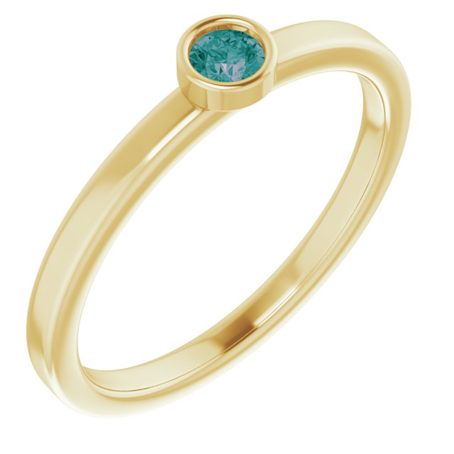 June Birthstone Natural Alexandrite Ring