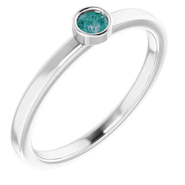 June Birthstone Natural Alexandrite Ring