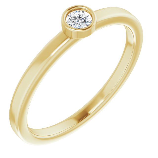 August Birthstone White Diamond Ring