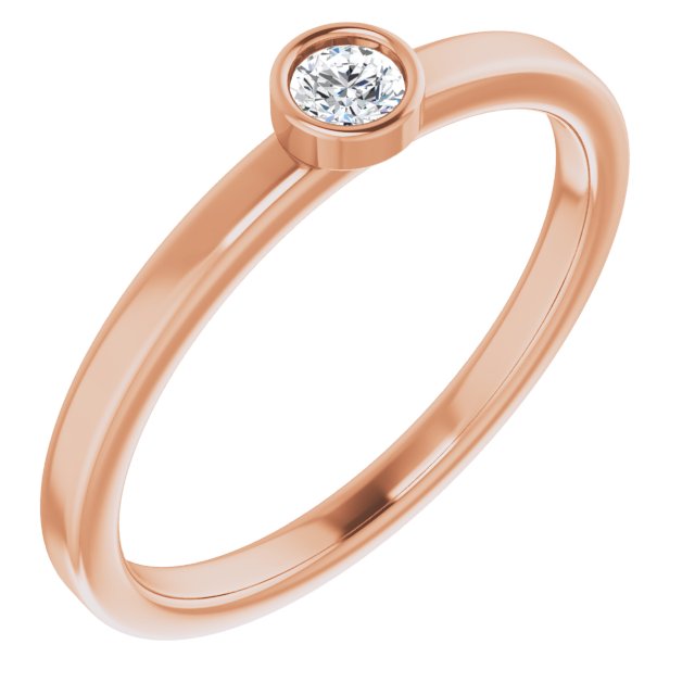 August Birthstone White Diamond Ring
