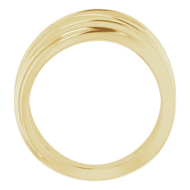 Wrapped Negative Space Yellow Gold Ring