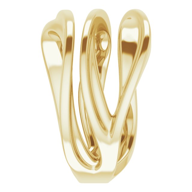 Wrapped Negative Space Yellow Gold Ring