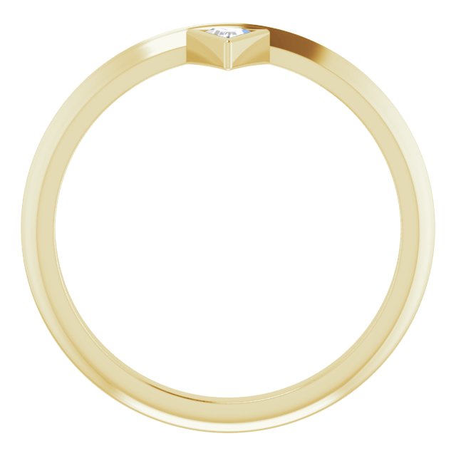 Triangle Diamond Stackable Gold Ring