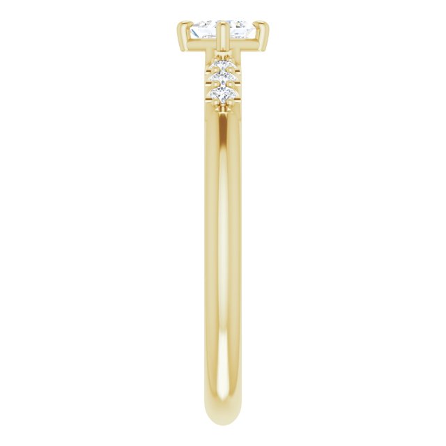Tiny Square Diamond Stackable Ring