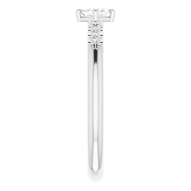 Tiny Square Diamond Stackable Ring