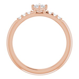 Tiny Square Diamond Stackable Ring