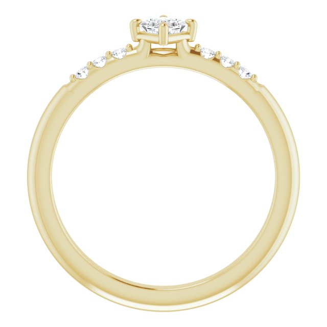 Tiny Square Diamond Stackable Ring