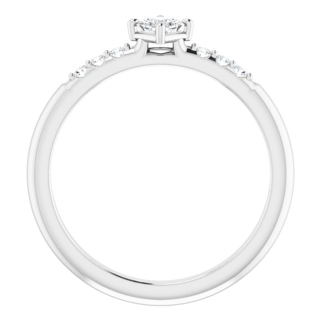 Tiny Square Diamond Stackable Ring