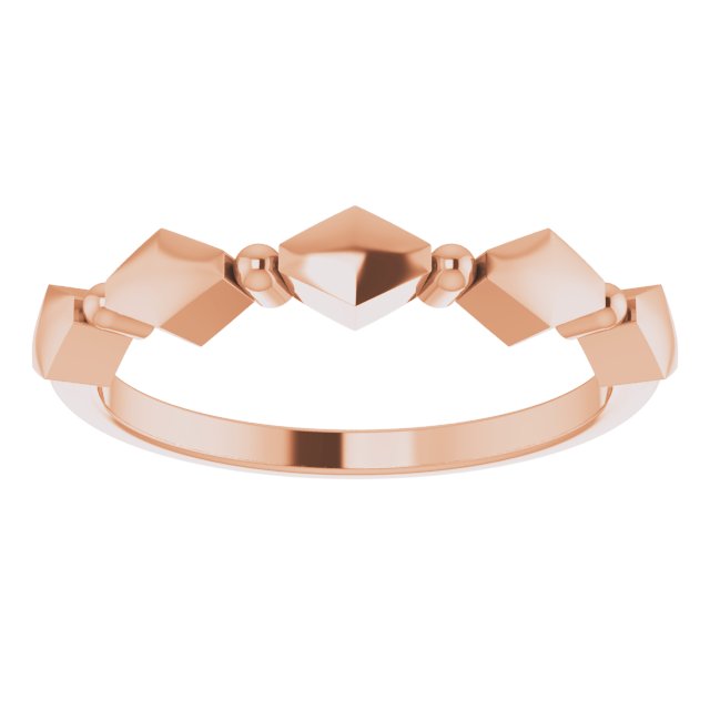 Rose Geometric Stackable Gold Ring