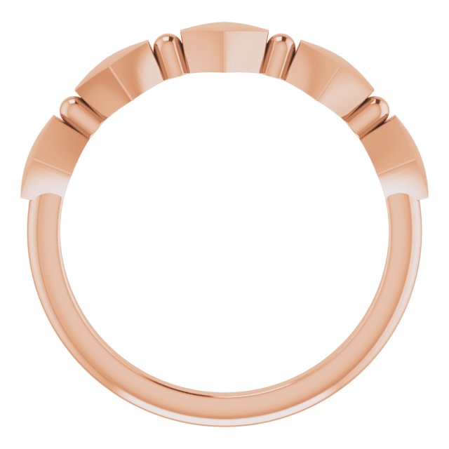 Rose Geometric Stackable Gold Ring