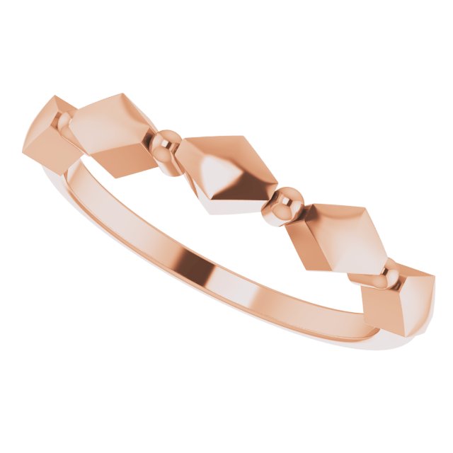 Rose Geometric Stackable Gold Ring