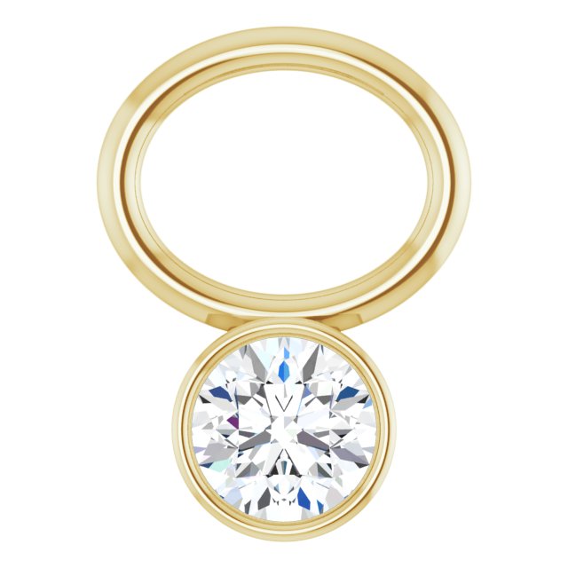 Natural Round Diamond Hoop Dangle