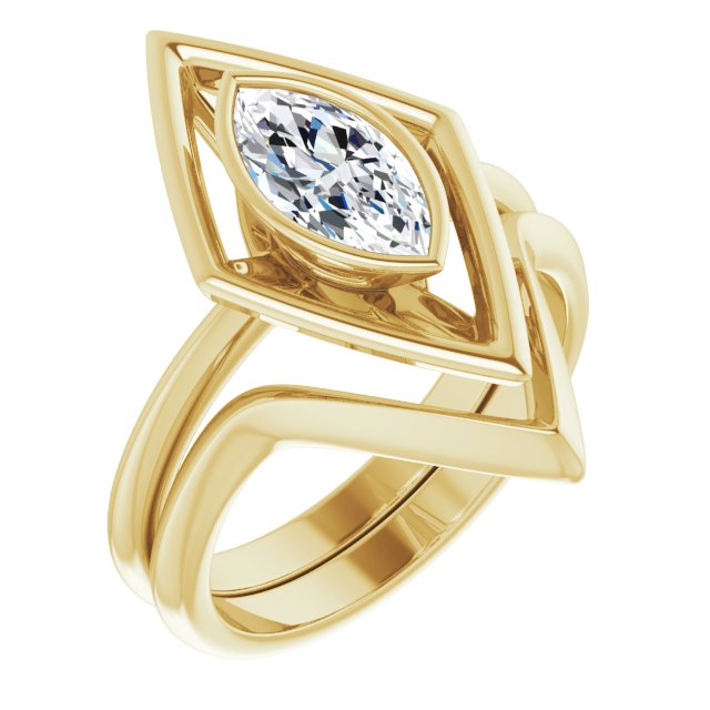 Marquise Statement Engagement Ring
