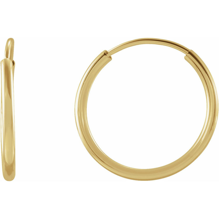 Endless Hoop Gold Earrings
