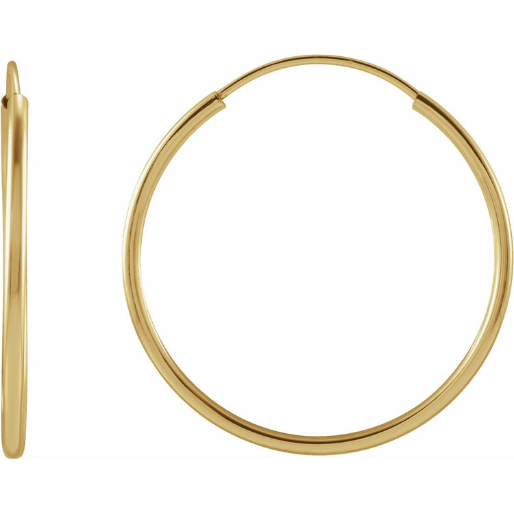 Endless Hoop Gold Earrings