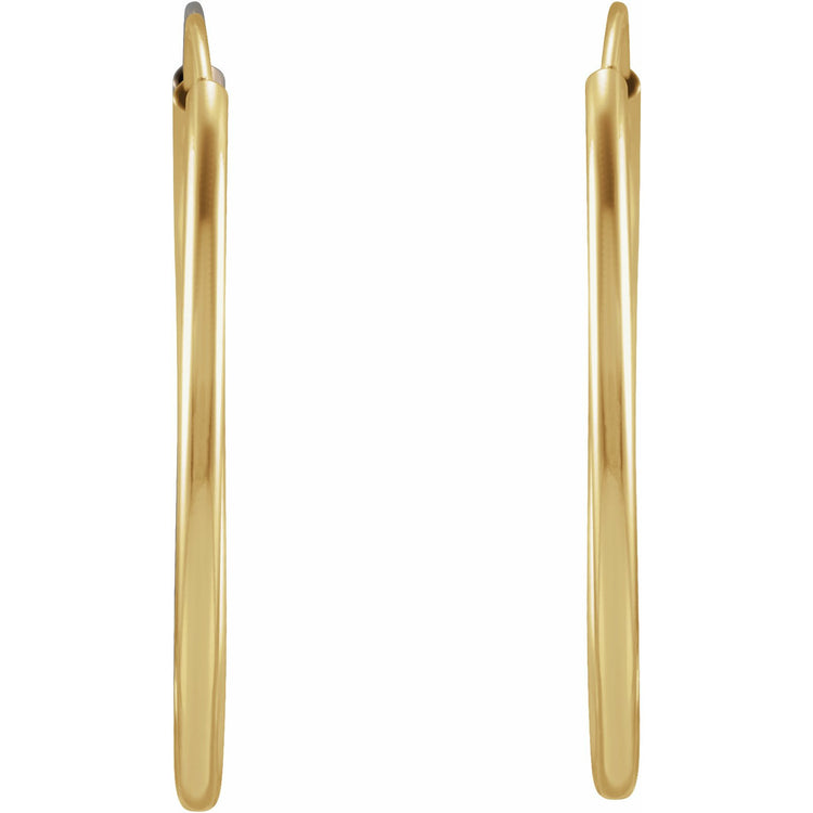 Endless Hoop Gold Earrings