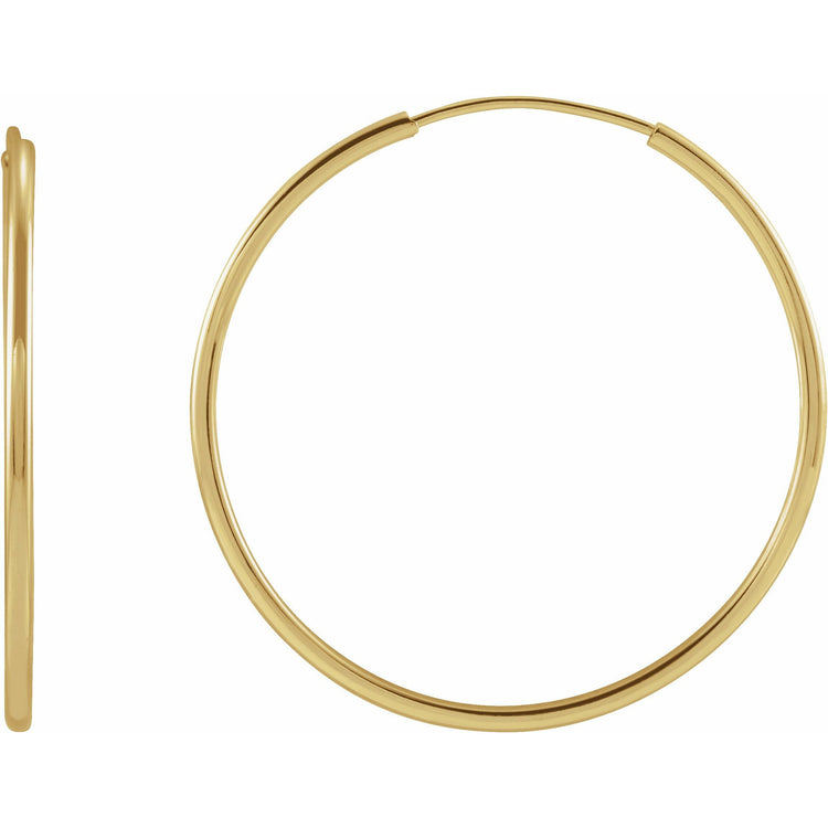 Endless Hoop Gold Earrings