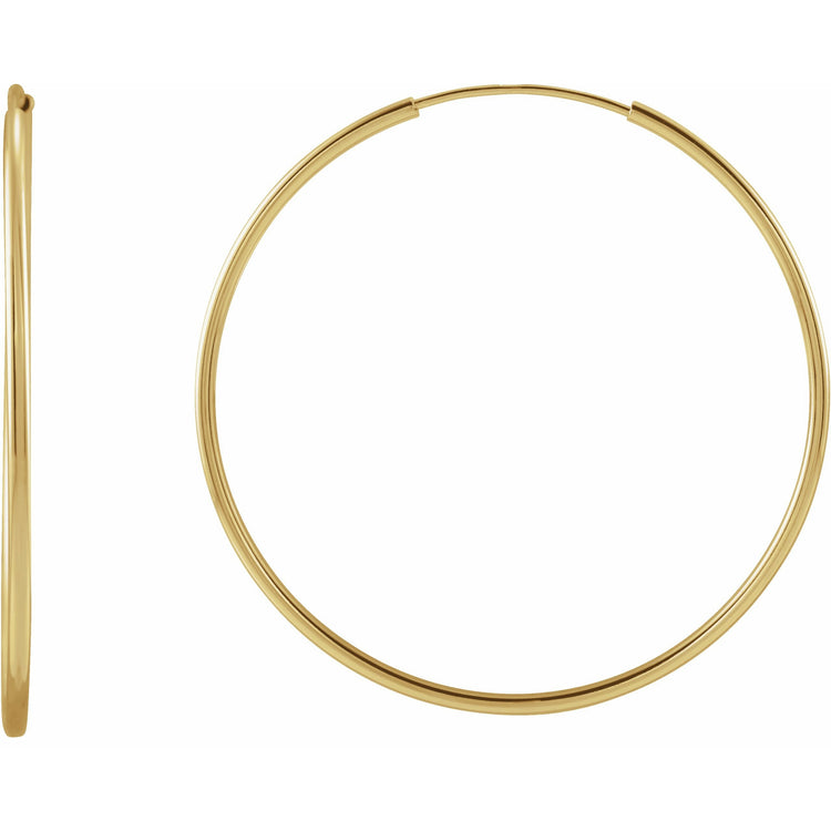 Endless Hoop Gold Earrings
