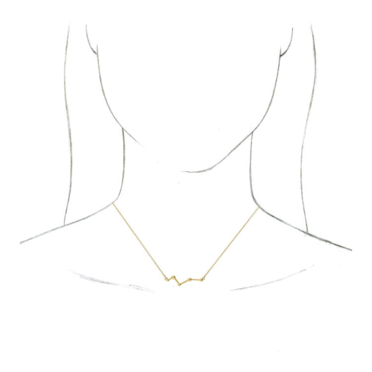 Blue Rubi Constellation Bar Necklace