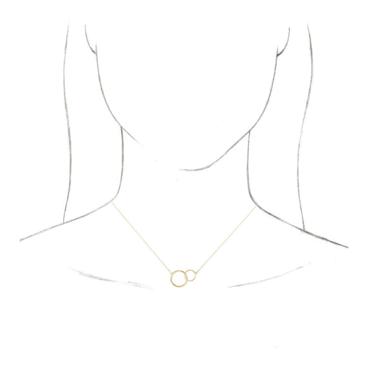 Blue Rubi Interlocking Circle Necklace