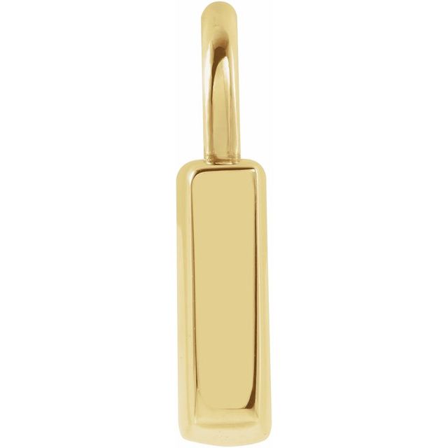 Engravable 14k Gold Lock Pendant