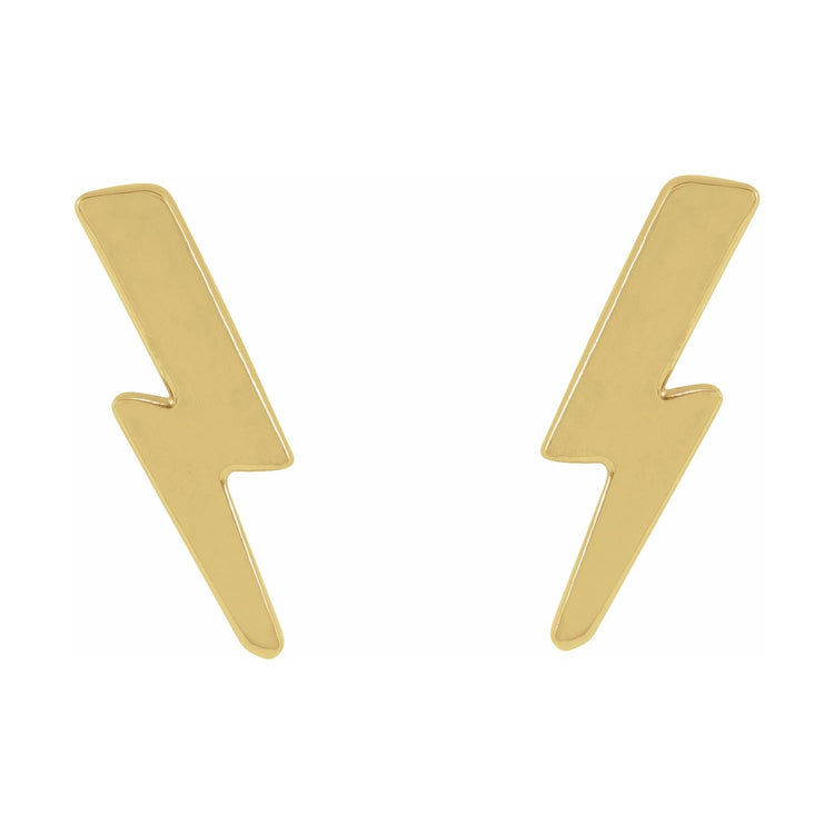 Tiny Lightning Bolt Stud Earrings