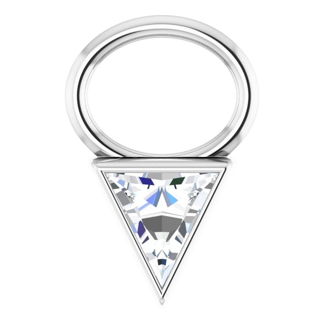 Natural Diamond Triangle Hoop Dangle