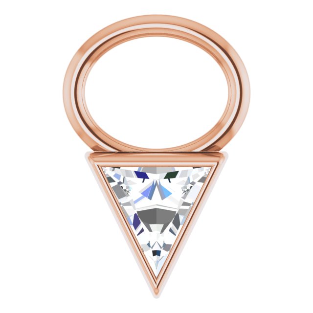Natural Diamond Triangle Hoop Dangle