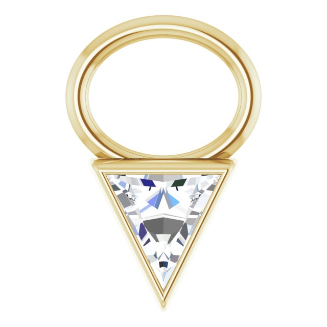 Natural Diamond Triangle Hoop Dangle