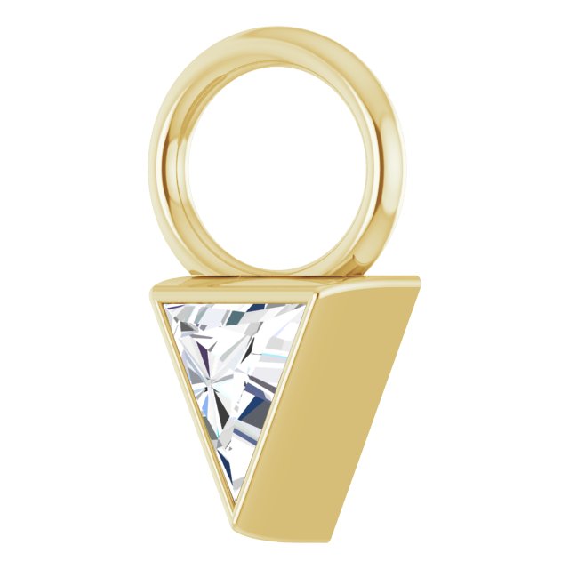 Natural Diamond Triangle Hoop Dangle